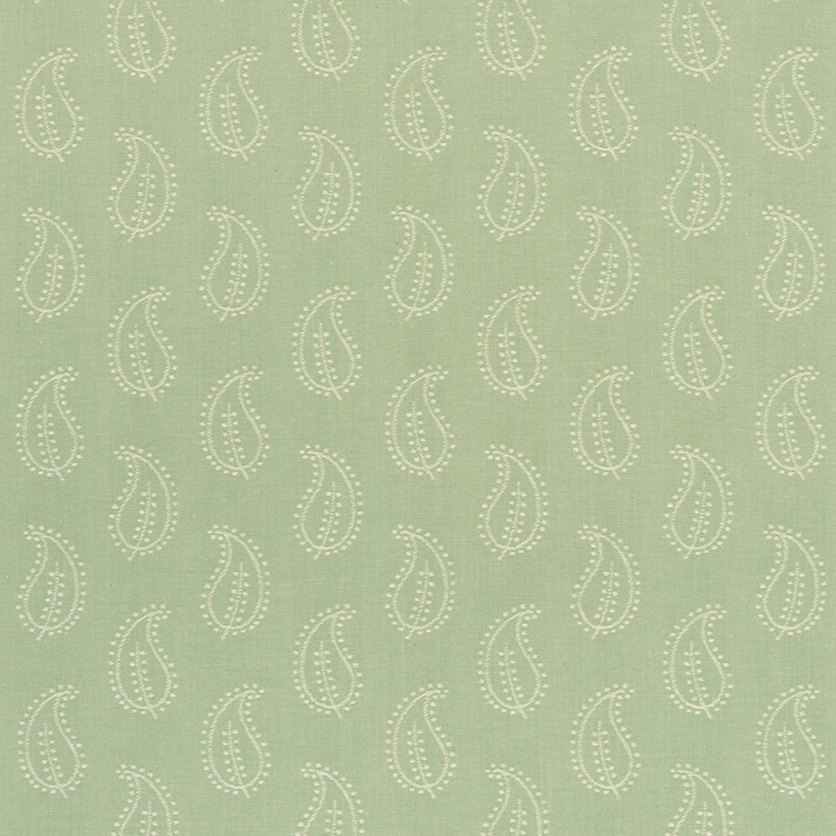 Tecido Jacquard Folha Paisley Sálvia