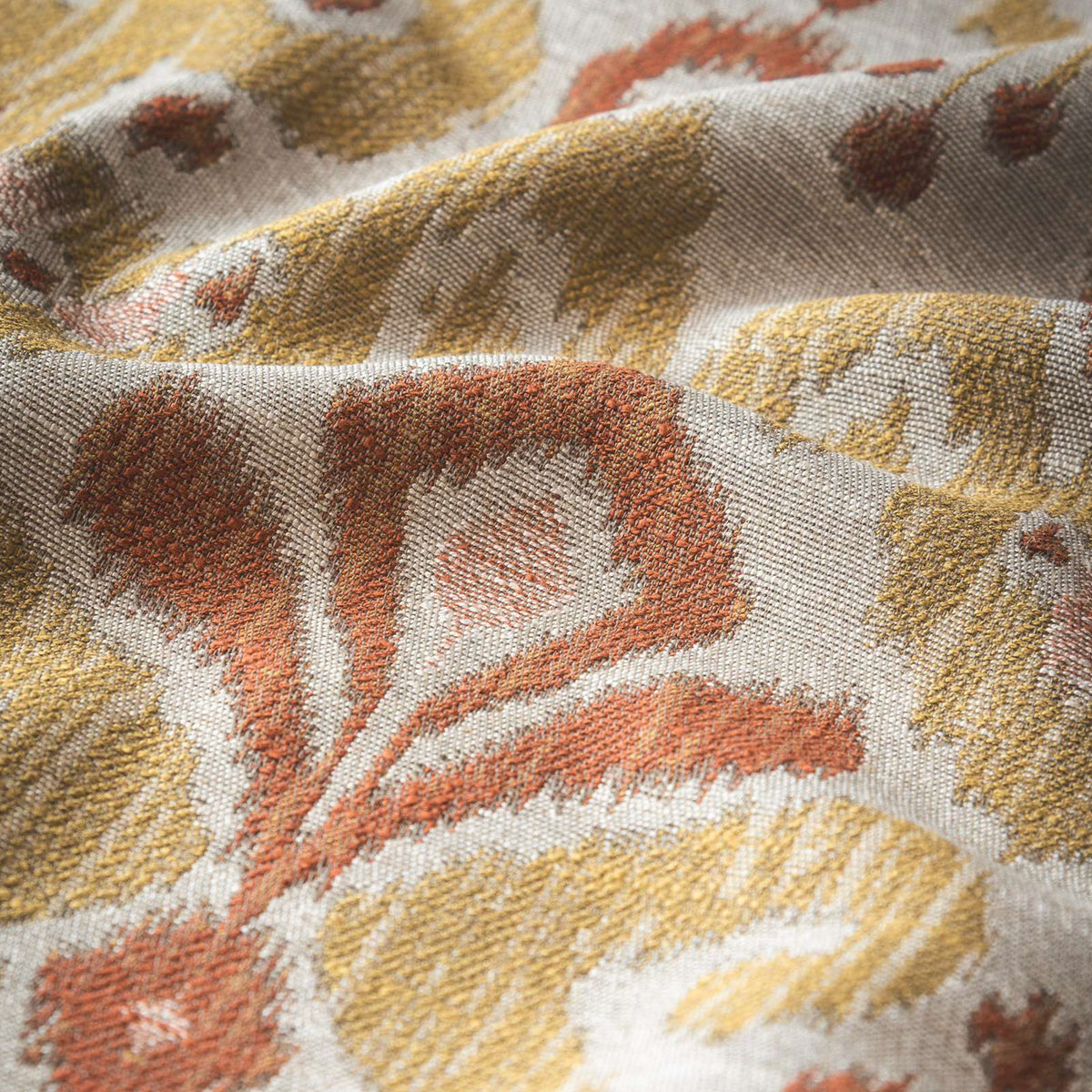 Tecido Ikat Damascus Ocre